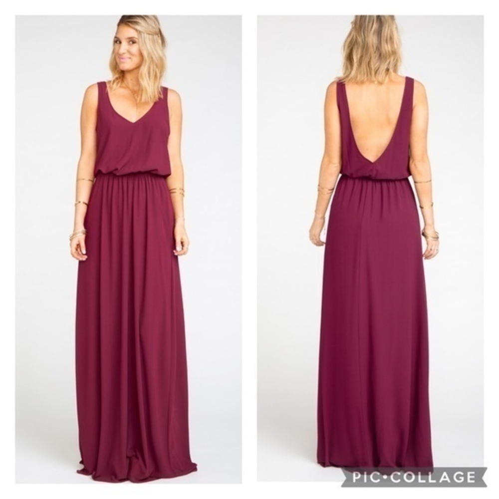 SMYM Kendal Maxi Dress in Merlot Chiffon